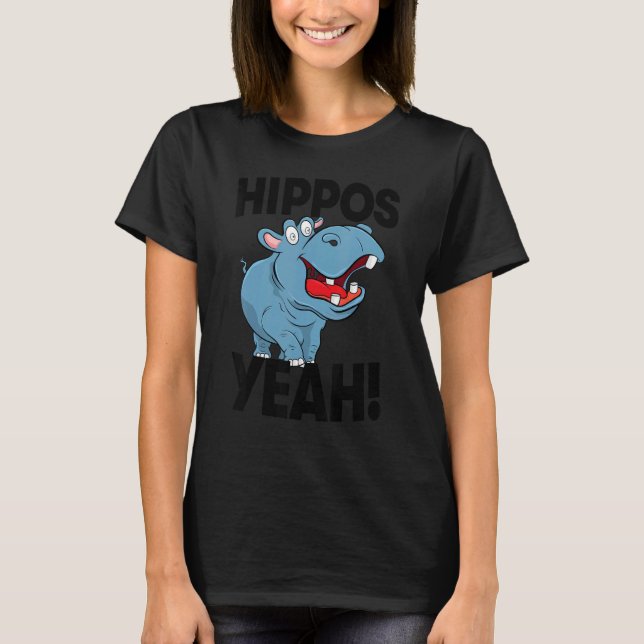 Camiseta Hippo Yeah   Women Hippopotamus Party (Anverso)