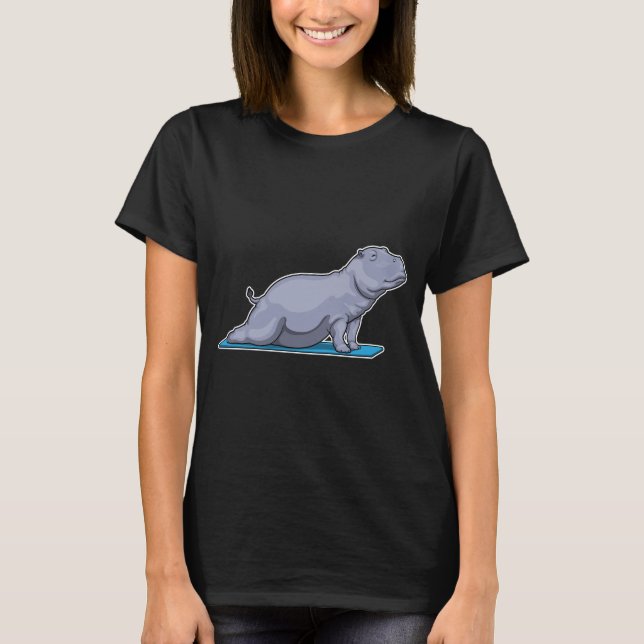Camiseta Hippo Yoga Fitness (Anverso)