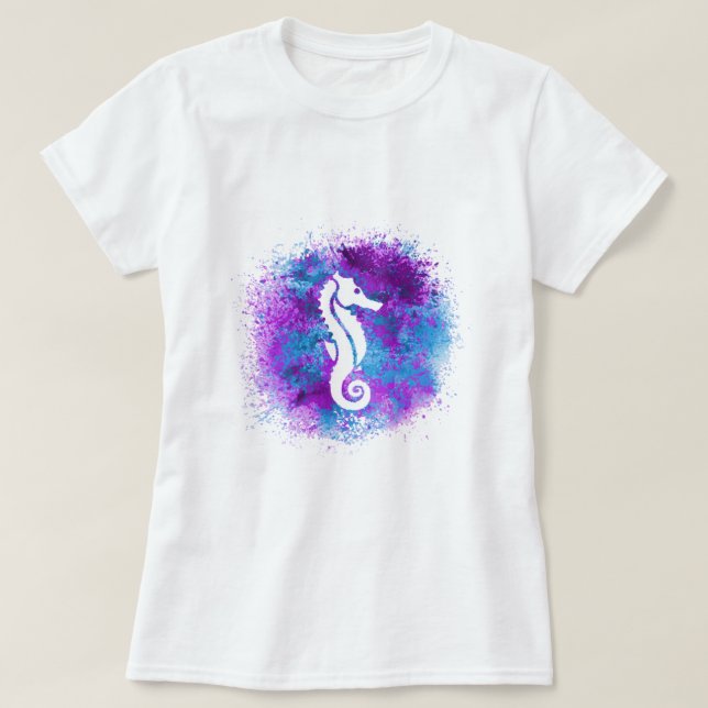 Camiseta Hippoahoría de mar púrpura (Diseño del anverso)