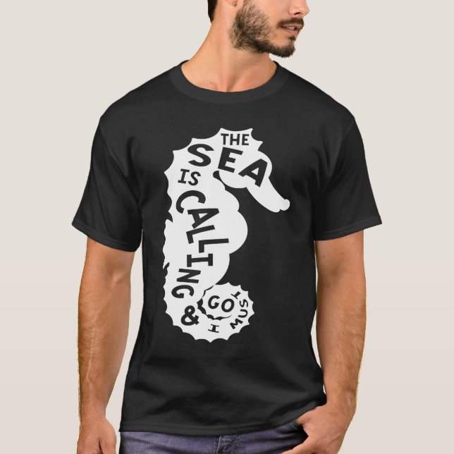 Camiseta Hippocampus Animal Pescado marino (Anverso)