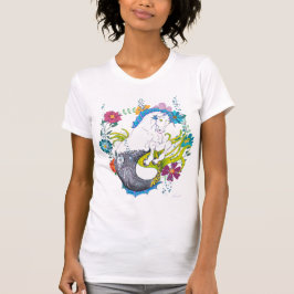 Camiseta Hippocampus (cráneo) con círculo florido