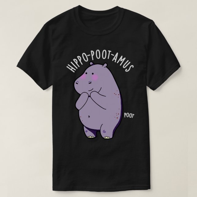 Camiseta Hippootamus Funny Farting Hippo Pun 1 (Diseño del anverso)