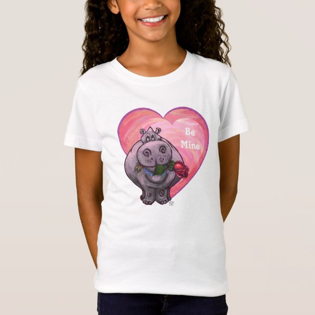 Camiseta Hippopótamo El día de San Valentín (Anverso)