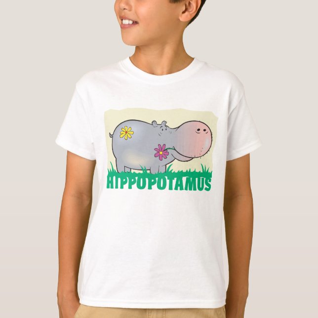 Camiseta Hippopotamus amistoso del niño (Anverso)