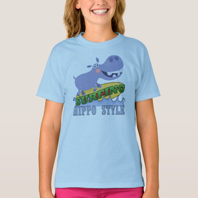 Camiseta Hippopotamus de la persona que practica surf (Anverso)
