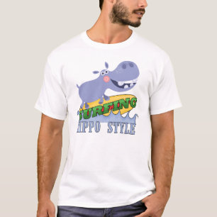 Camiseta Hippopotamus de la persona que practica surf