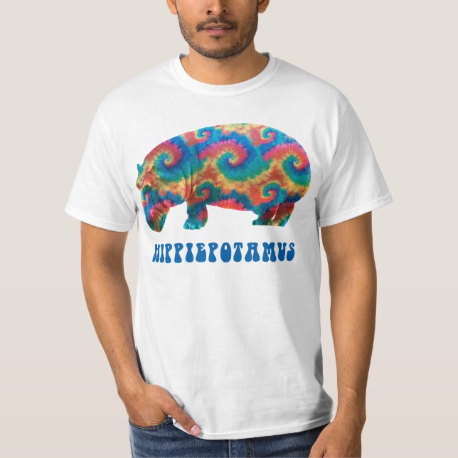 Camiseta Hippopotamus Hippiepotamus del hippy del Hippie (Anverso)
