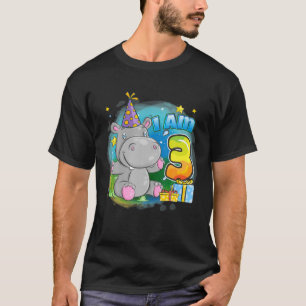 Camiseta Hippos 3 Años Tercer Cumpleaños De Niños Desde 201