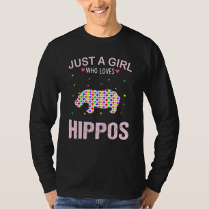 Camiseta Hippos Chicas a las mujeres sólo una Chica que ama