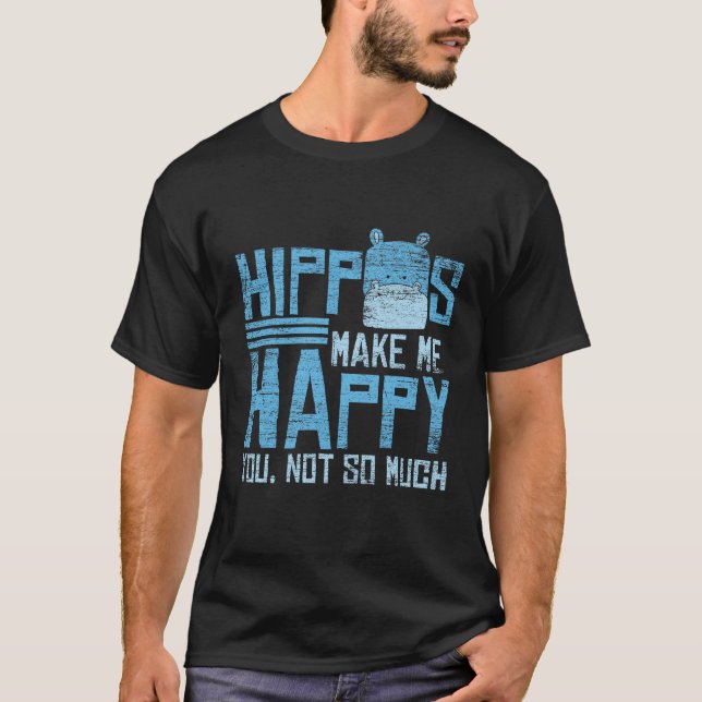 Camiseta Hippos me hacen feliz (Anverso)
