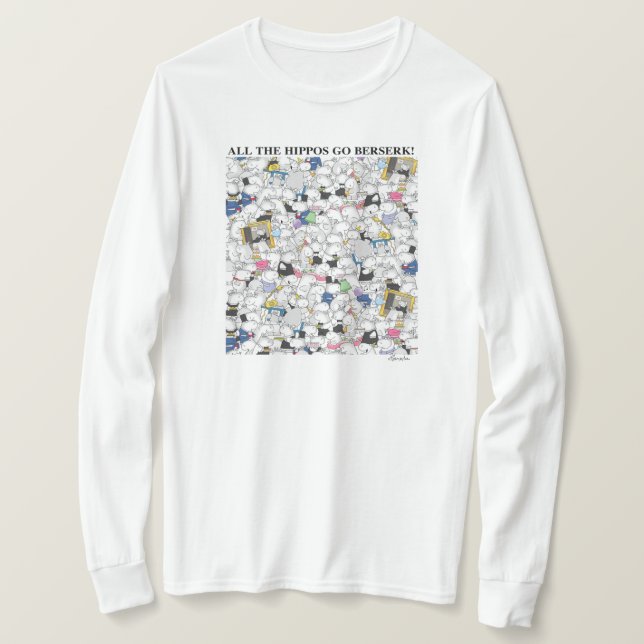 Camiseta ¡HIPPOS VAMOS BERSERK! Sandra Boynton T-Shirt (Anverso del diseño)