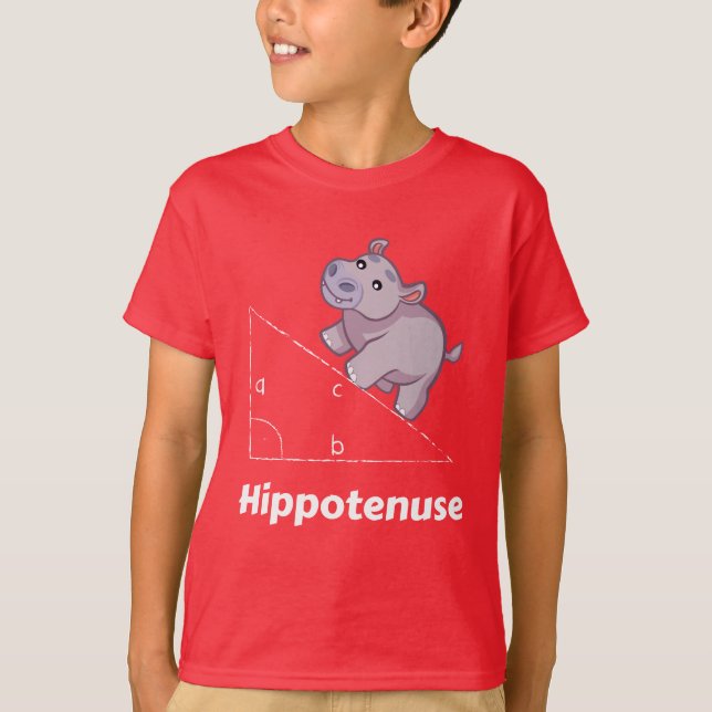 Camiseta Hippotenuse Funny Math (Anverso)