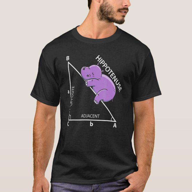 Camiseta Hippotenuse Mamáes frente a matemáticas adyacentes (Anverso)
