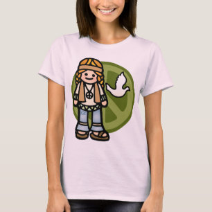 Camiseta hippy de cadera.