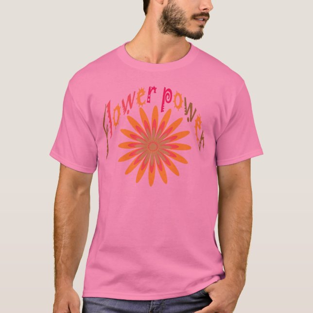 Camiseta Hippy groovy Flower Power (Anverso)