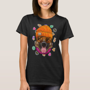 Camiseta Hipster alemán Pastor Geek Nerds Glasses Love Pea