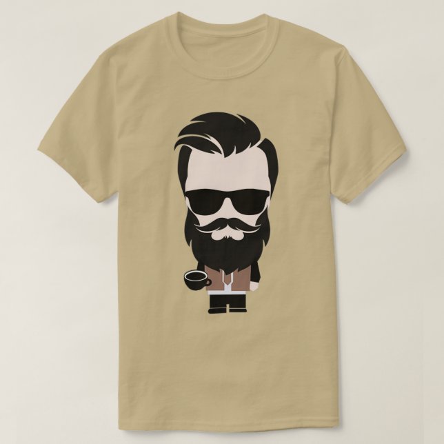 Camiseta Hipster Barista Fred (Diseño del anverso)
