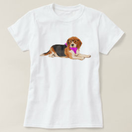 Camiseta Hipster Beagle Dog pintado a mano