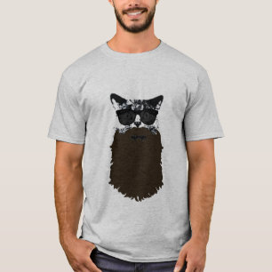 CAMISETA HIPSTER BEARD CAT