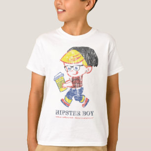 Camiseta Hipster Boy mal angustiado ilustracion de parodia 