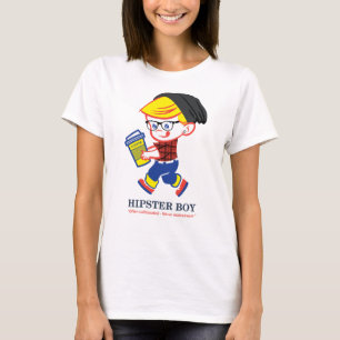 Camiseta Hipster Boy - Parodia de ilustracion