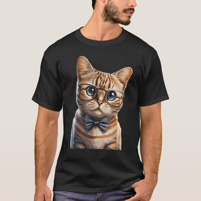 Camiseta Hipster Cat For Kitty (Anverso)