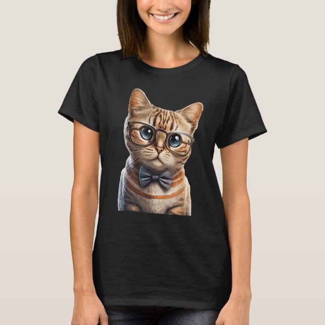 Camiseta Hipster Cat For Kitty (Anverso)