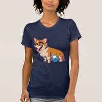 Camiseta Hipster Corgi (sin texto)