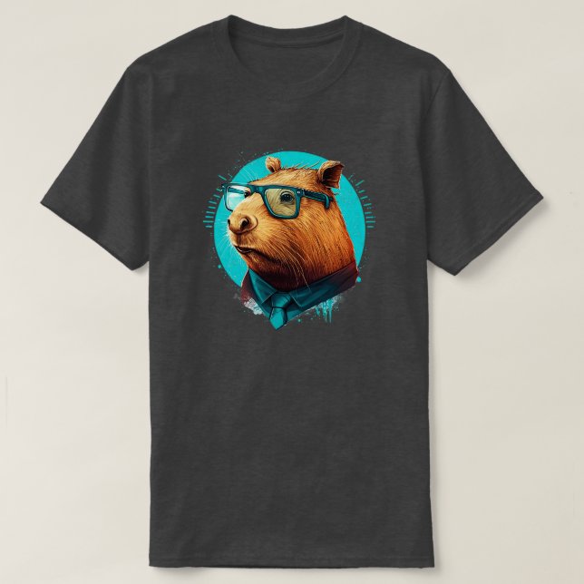 Camiseta Hipster de Capibara (Diseño del anverso)