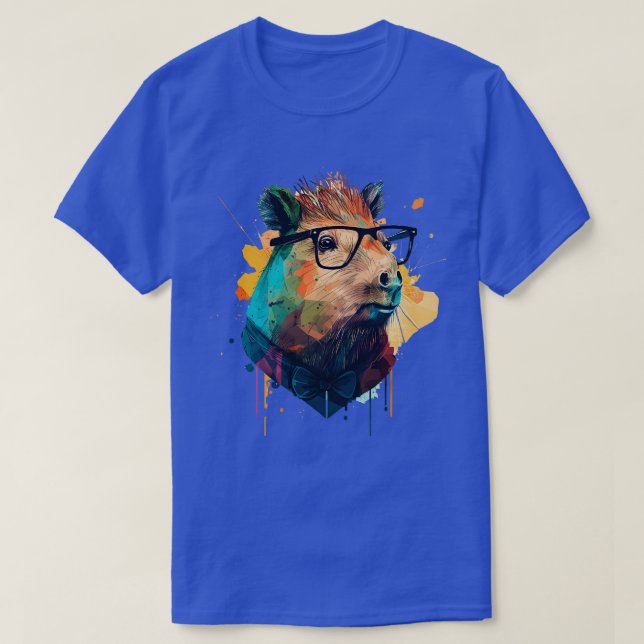 Camiseta Hipster de Capibara 2 (Diseño del anverso)