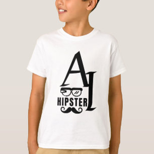 Camiseta Hipster de IA con lentes y bigote