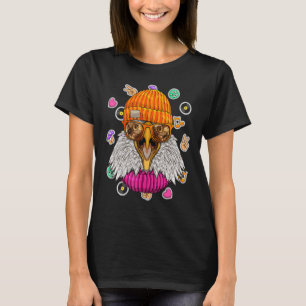 Camiseta Hipster Eagle Geek Nerds Glasses Animal Love Peace