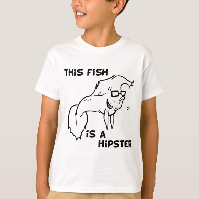 Camiseta Hipster Fish (Anverso)