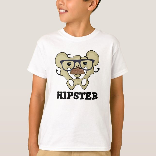 Camiseta Hipster Funny Hip Bone Anatomía Pun (Anverso)