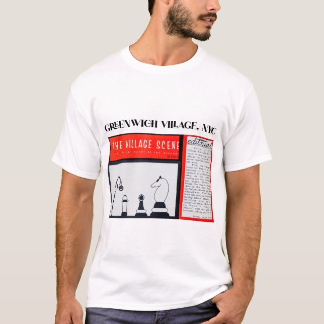 Camiseta Hipster Greenwich Village, NYC (Anverso)