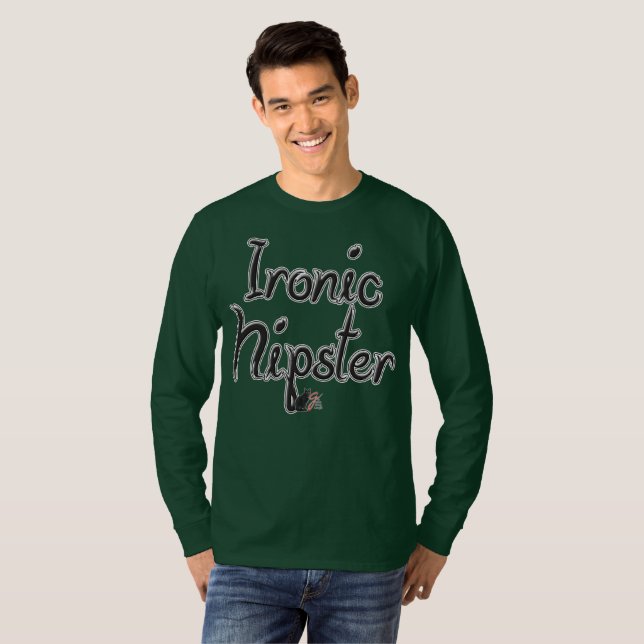 Camiseta Hipster Irónico (Anverso completo)