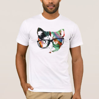 Camiseta Hipster Kitty con gafas