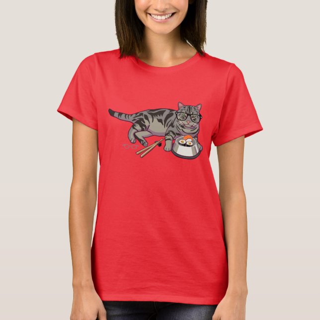 Camiseta Hipster Kitty (sin texto) (Anverso)