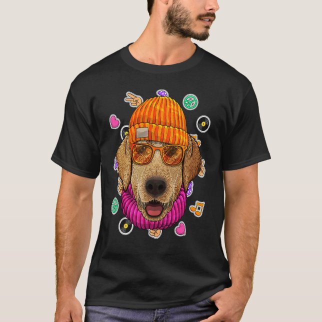 Camiseta Hipster Labrador Recuperador Geek Nerds Glasses Am (Anverso)