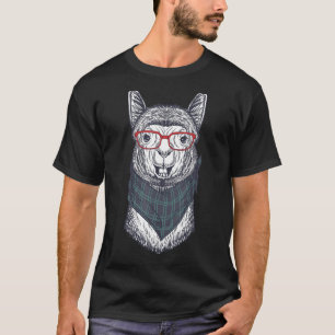 Camiseta Hipster Llama Alpaca Boy Chicas Kids