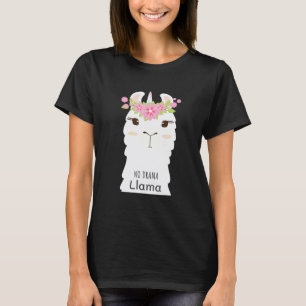Camiseta Hipster Llama Unicornio Sin Drama Para Hombre Muje
