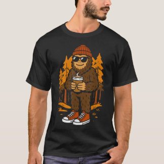 Camiseta Hipster Masculino Saquatch Hombres Mujeres Niños