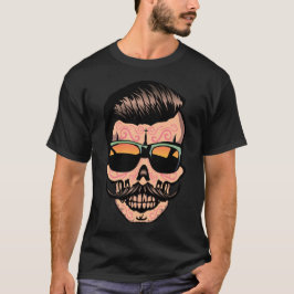 Camiseta hipster_mexicaine_tete_de_mort_crane_moustache_fan