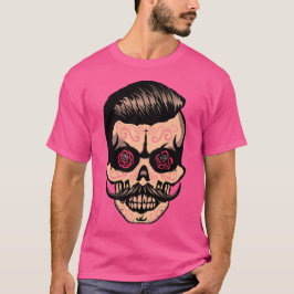 Camiseta hipster_mexicaine_tete_de_mort_crane_moustache_fle
