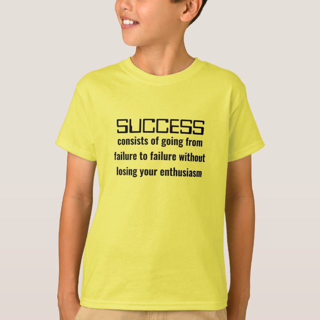Camiseta Hipster niños con éxito motivacional Inspirador (Anverso)