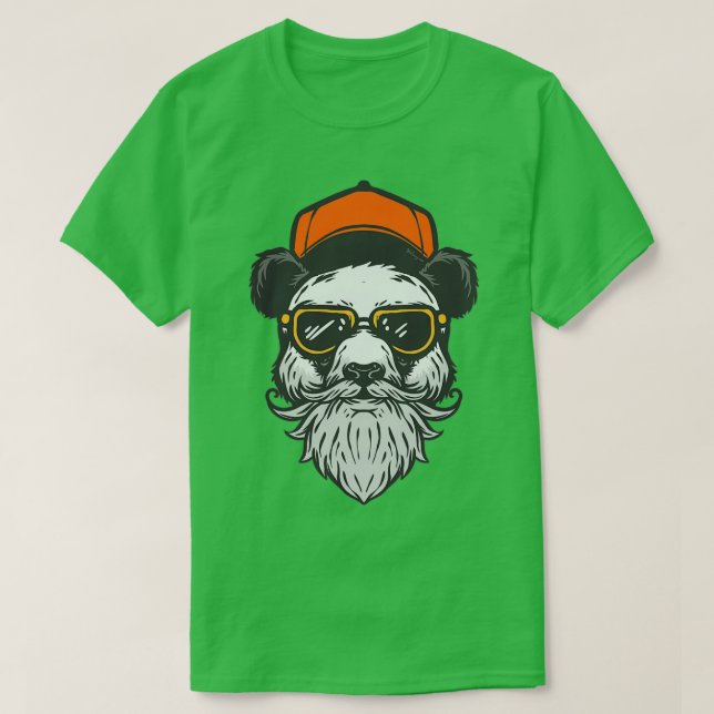 Camiseta Hipster Panda (Diseño del anverso)