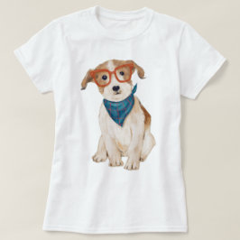 Camiseta Hipster pintado a mano Jack Russell Terrier Dog