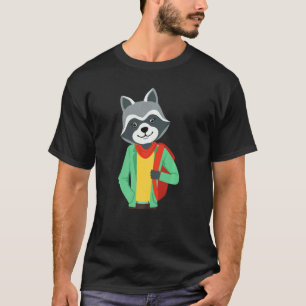 Camiseta Hipster Raccoon Con Chaqueta Goofy Geek Raccoon