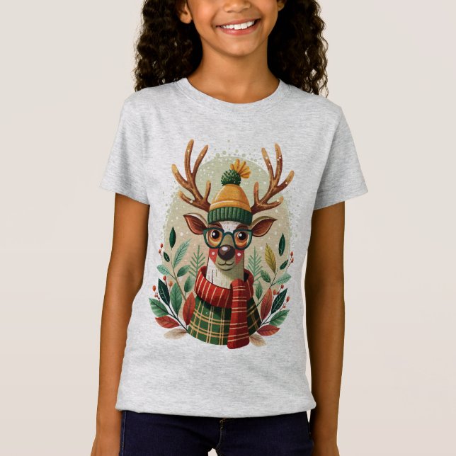 Camiseta Hipster Reindeer (Anverso)