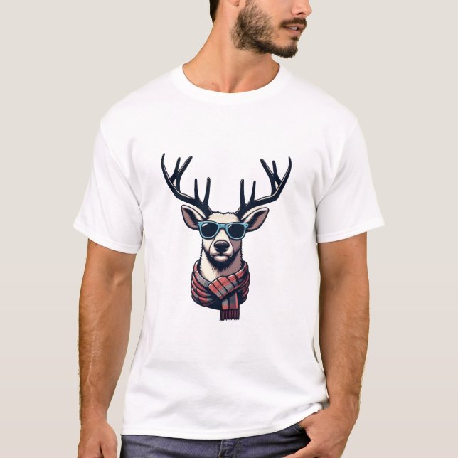 Camiseta Hipster Reindeer (Anverso)